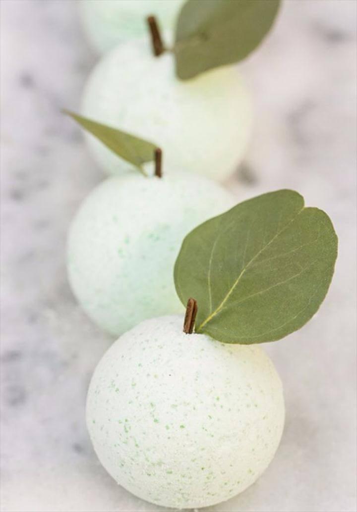 Cool DIY Bath Bombs to Make At Home - DIY Green Apple Bath Bombs - Recipes