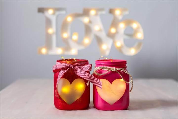 DIY Heart Mason Jar Project