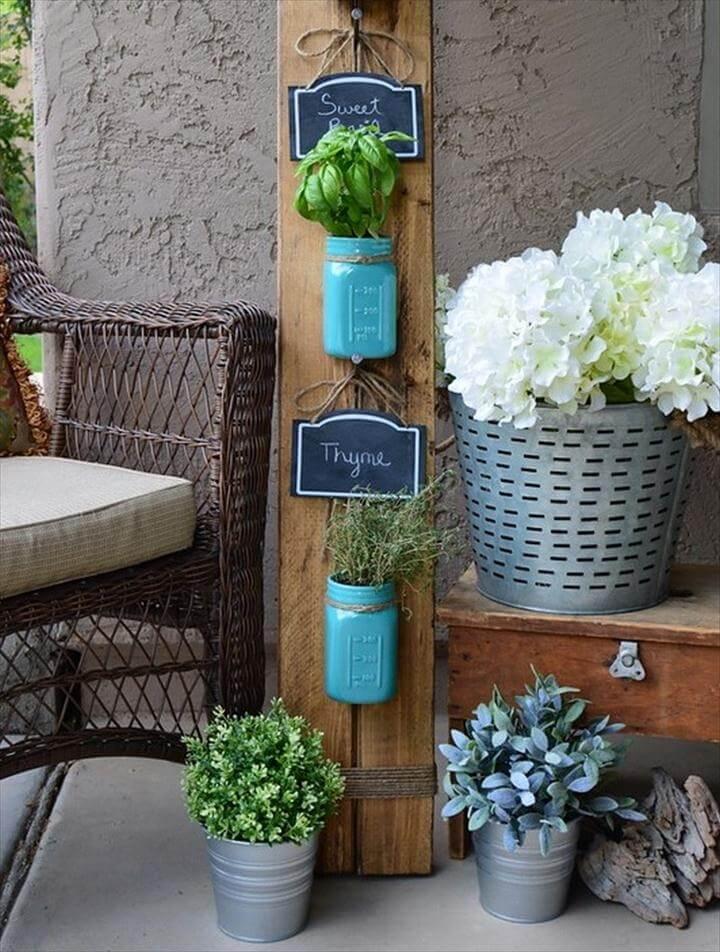 mason jar hanging pots