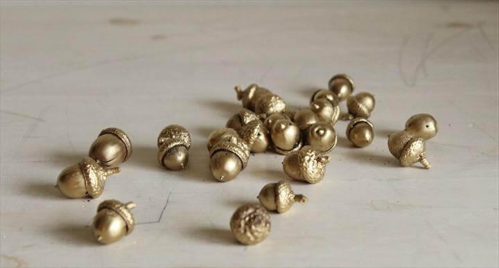 DIY Gold Acorns