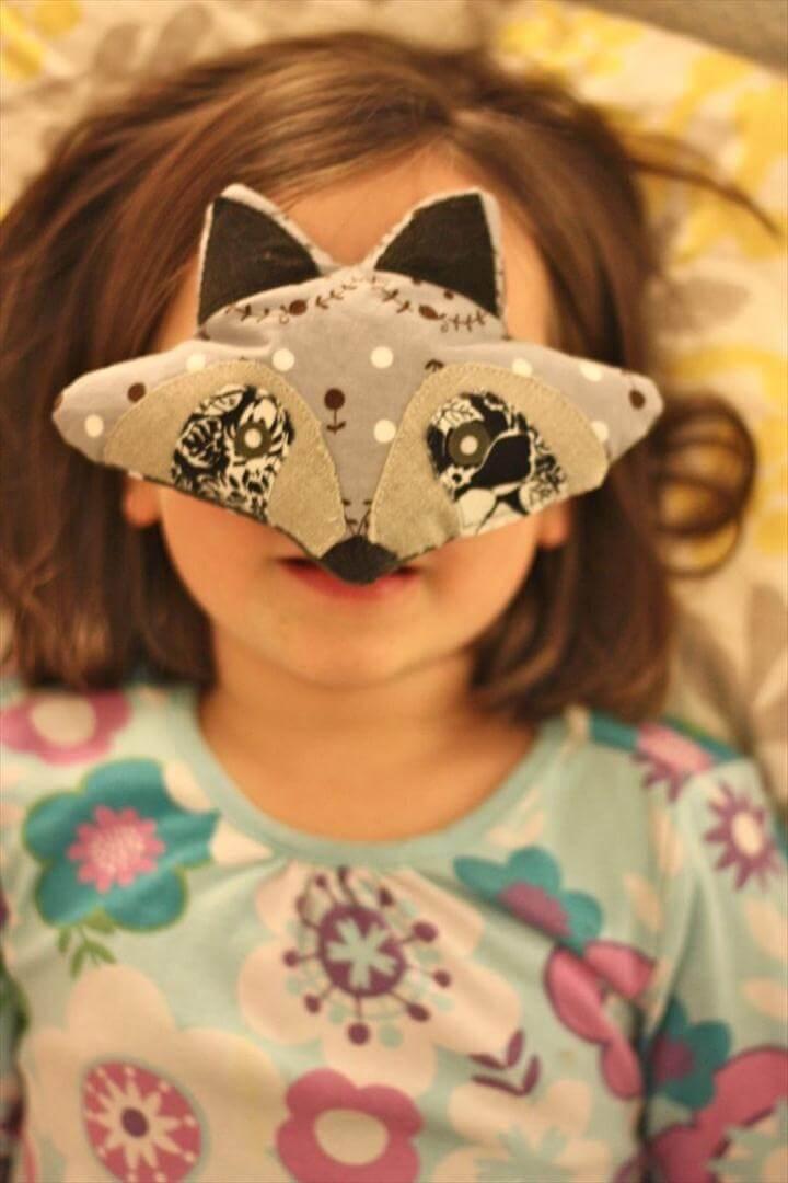 DIY raccoon eye pillow