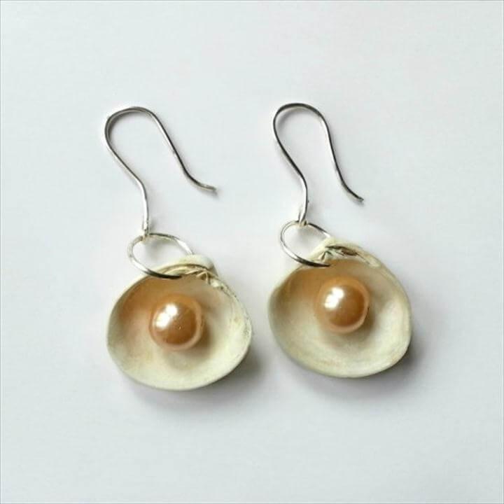 DIY Sea Shell Earrings