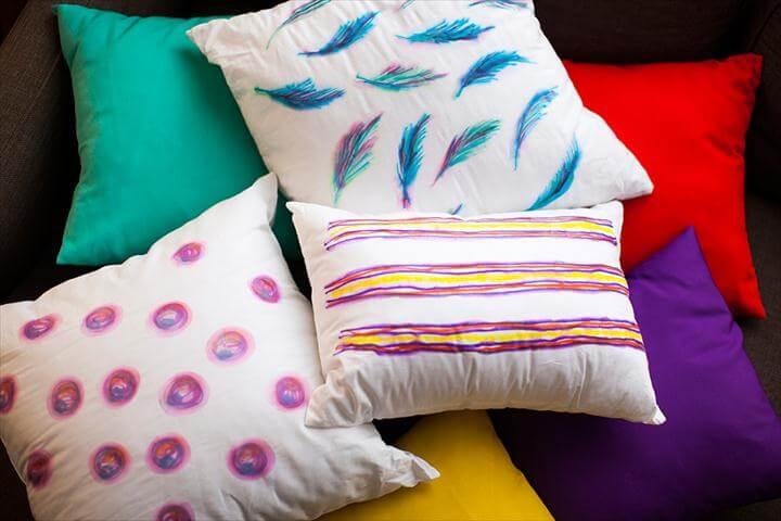 Diy sharpie pillows