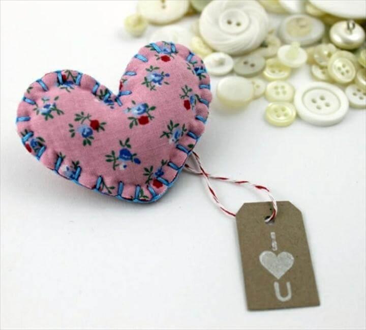Fabric heart sew by you