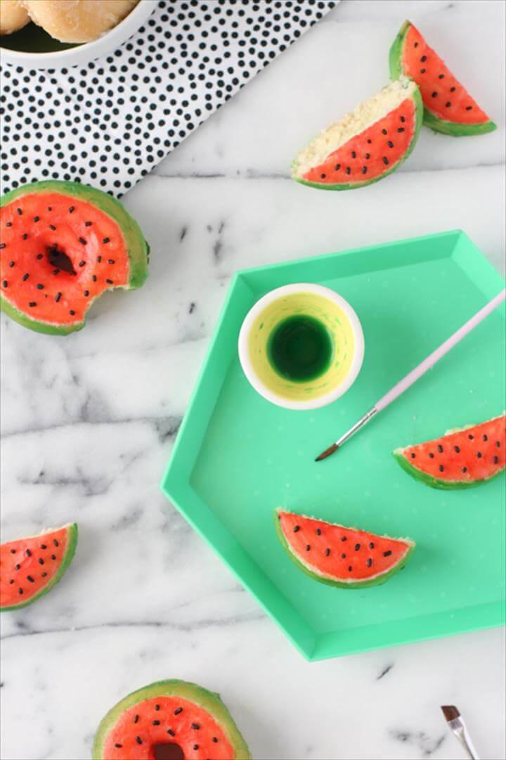 DIY Watermelon Donuts for Summer