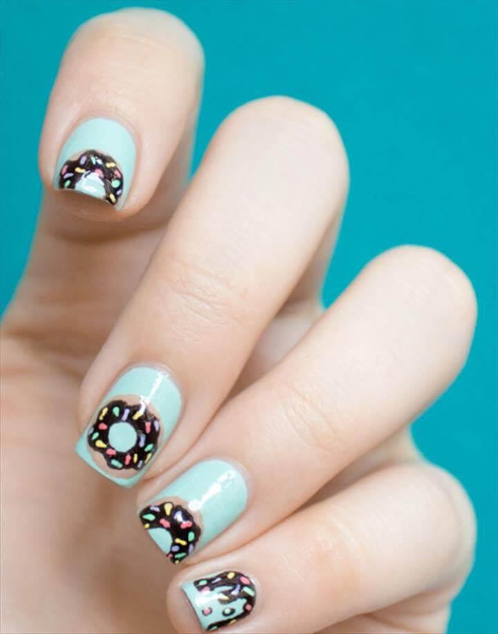 Awesome Nail Art Patterns And Ideas - Donut Nail Art