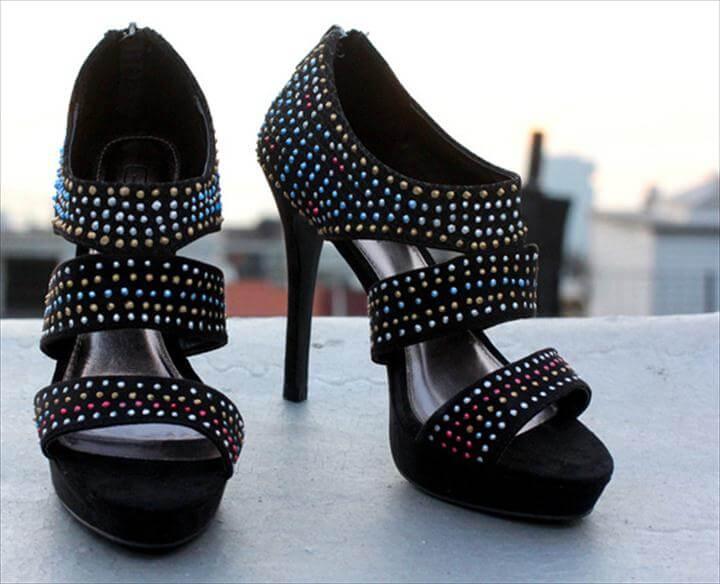 diy beaded heel, DIY Faux Beaded Heels & Contest