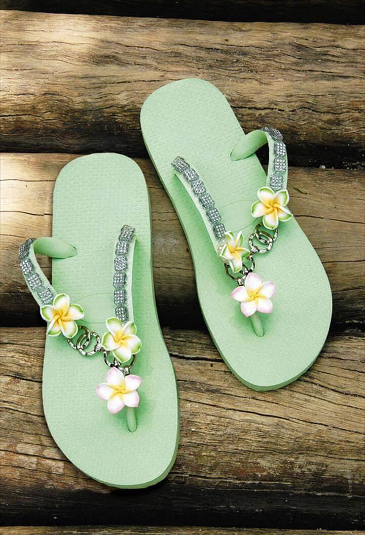 flower flip flops