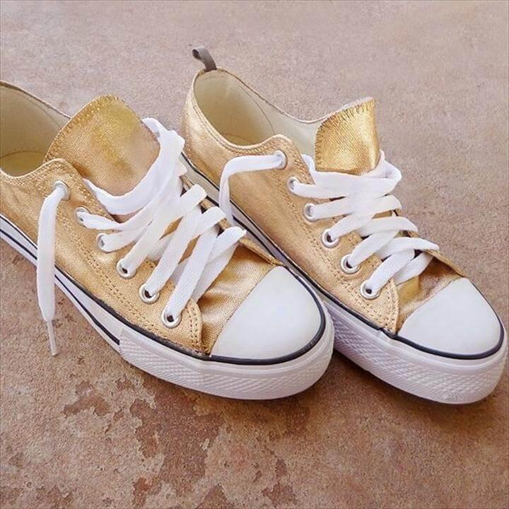 diy gold shoes