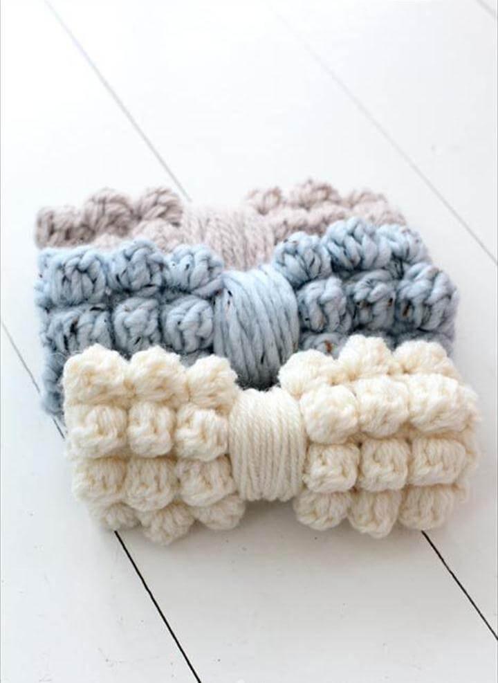Crochet Chunky Bobble Bows