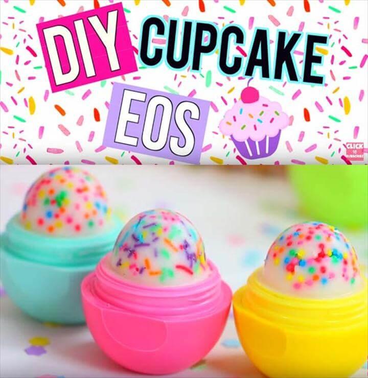 Best DIY EOS Projects - DIY Cupcake EOS Lip Balm! - Turn Old EOS Containers