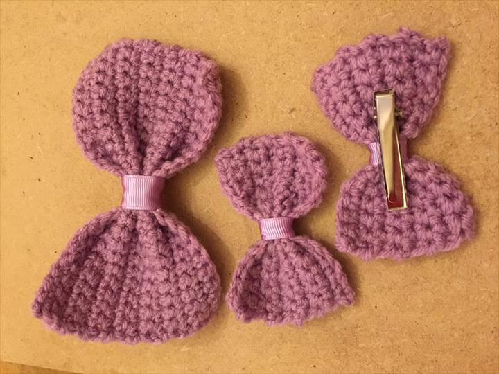 Crochet hair bows