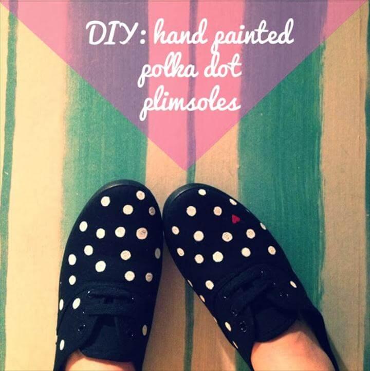 Hand Painted Polka Dot Plimsoles
