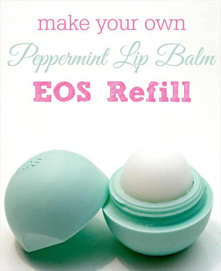 Homemade Peppermint Lip Balm EOS Refill