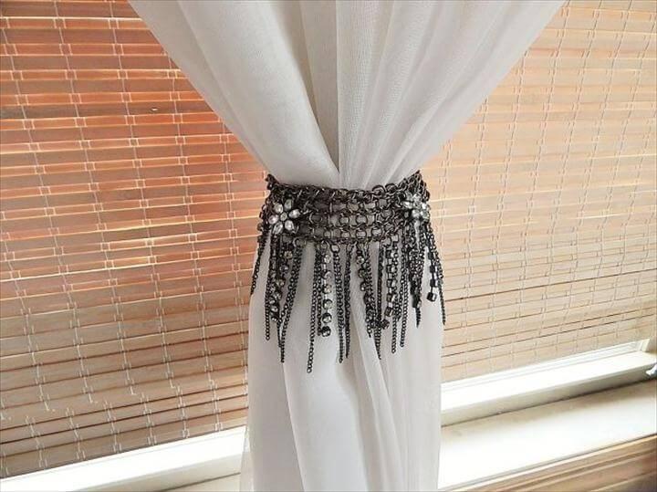 Necklace to Curtain Tie Back