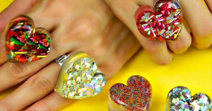 DIY Heart Shaped Rings