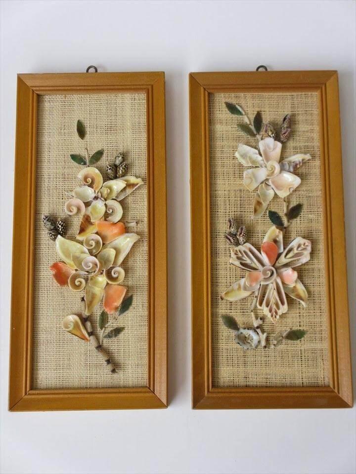 Seashell Craft Wall Hanging Decoration Ideas ~ Art Projects Art Ideas