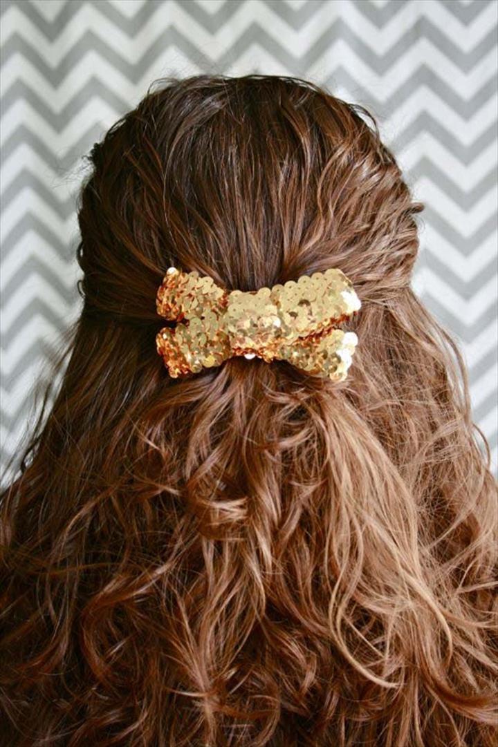 Gold Hair Bow