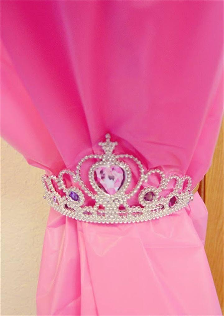 Pink Tiaras to Hold Back Curtains