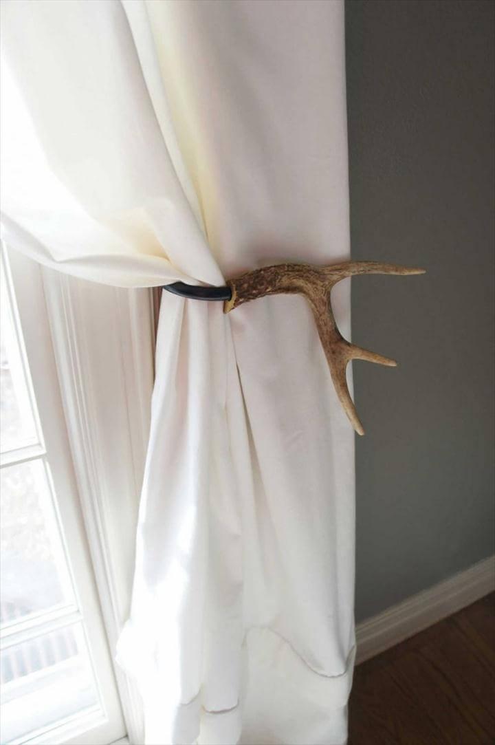Reserved For Amanda Schmidt Curtain Tieback Deer Antler Tie Back Loops Extraordinary