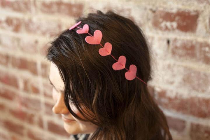 DIY Valentine's Day Heart Headband