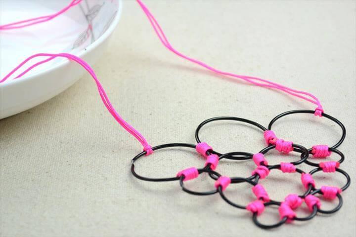 Diy Handmade Necklace With Aluminum Wire Rings