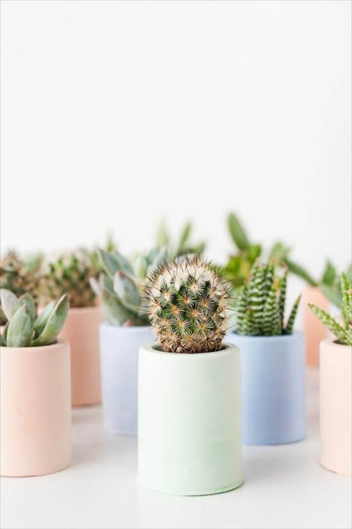 diy plaster planters