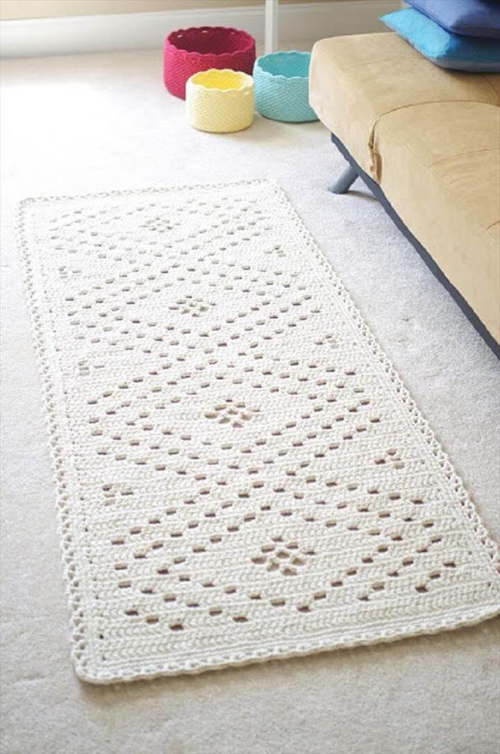 crochet handmade rug design