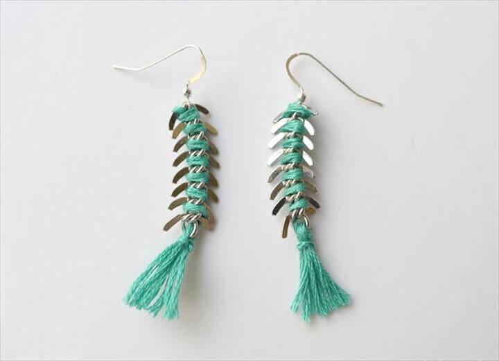 DIY Fishbone Earrings