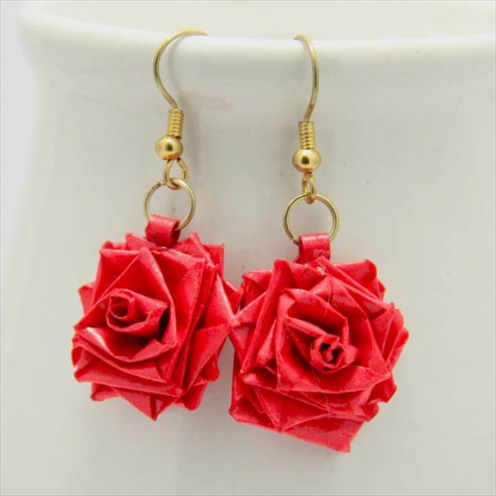 rose earrings