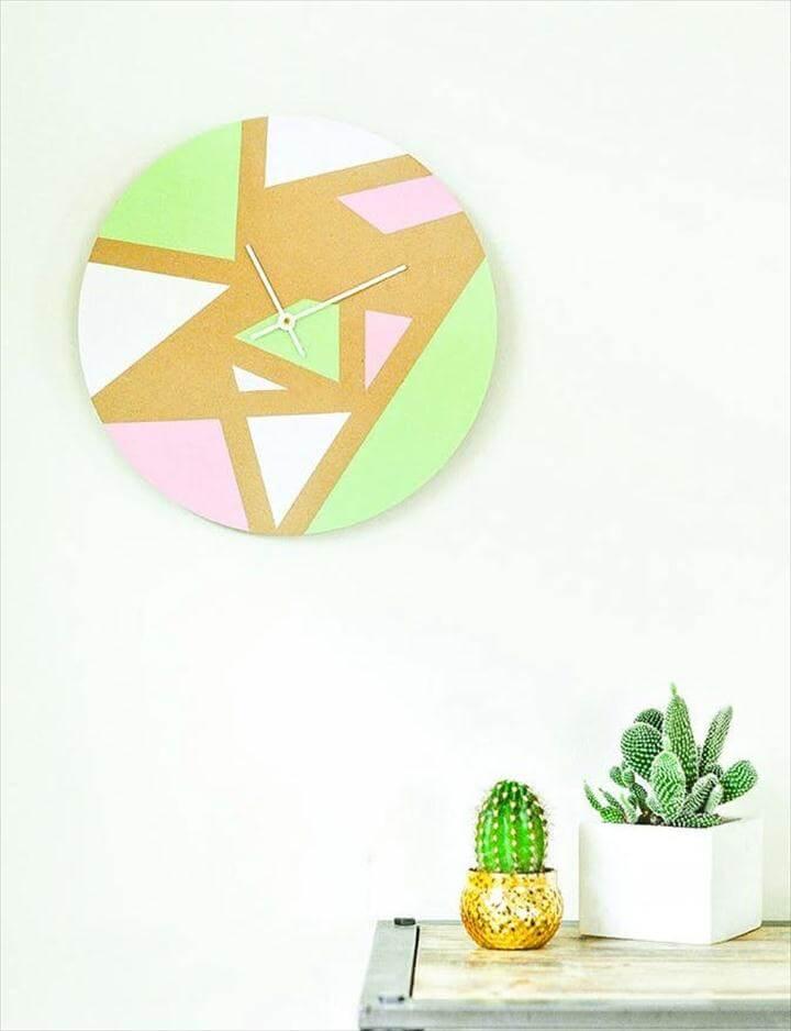 DIY Geometric Wall Clock