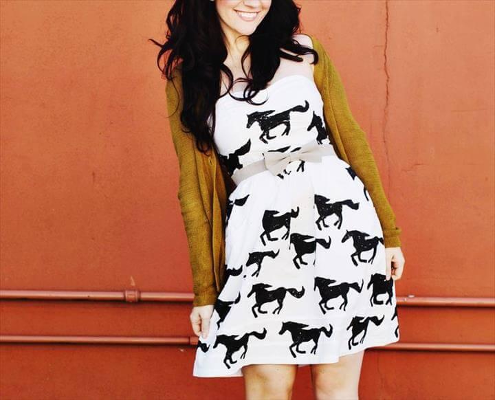 horse print summer dress