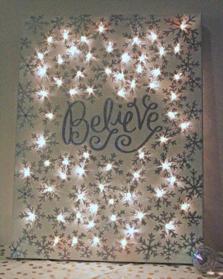 twinkly Christmas canvas
