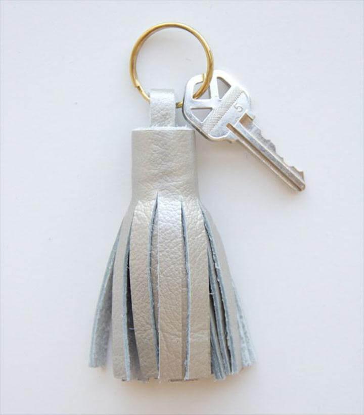 DIY Leather Tassel Keyring