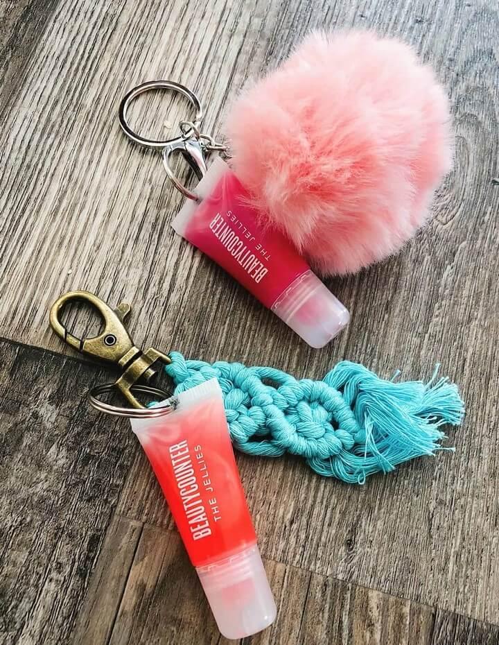 DIY Lip Gloss Keychain