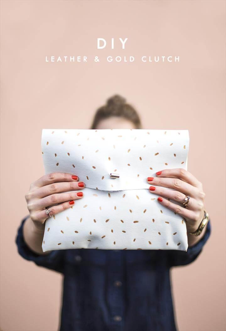 glitter dotted clutch