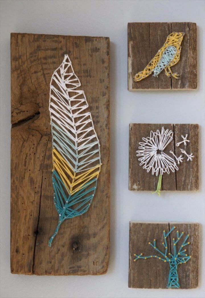 DIY Nail And Thread String Art