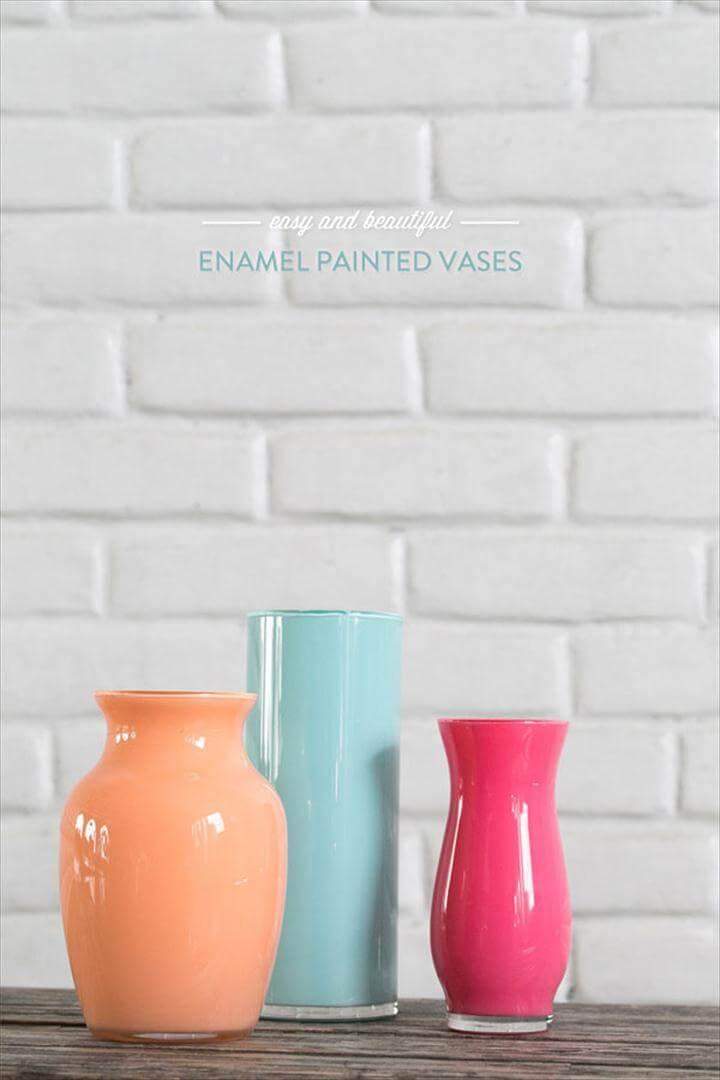 dorm room decorating ideas, colorful vases, home decor diy