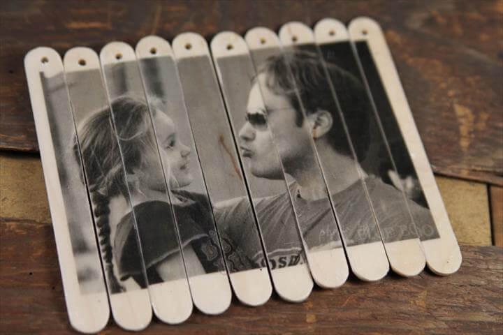 Popsicle Stick Photo Puzzles