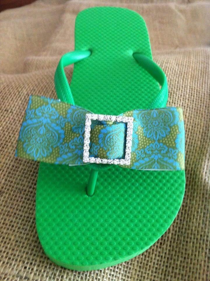 green flip flops