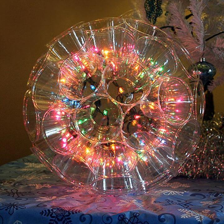 Sparkle Ball made with 9 ounce clear cups