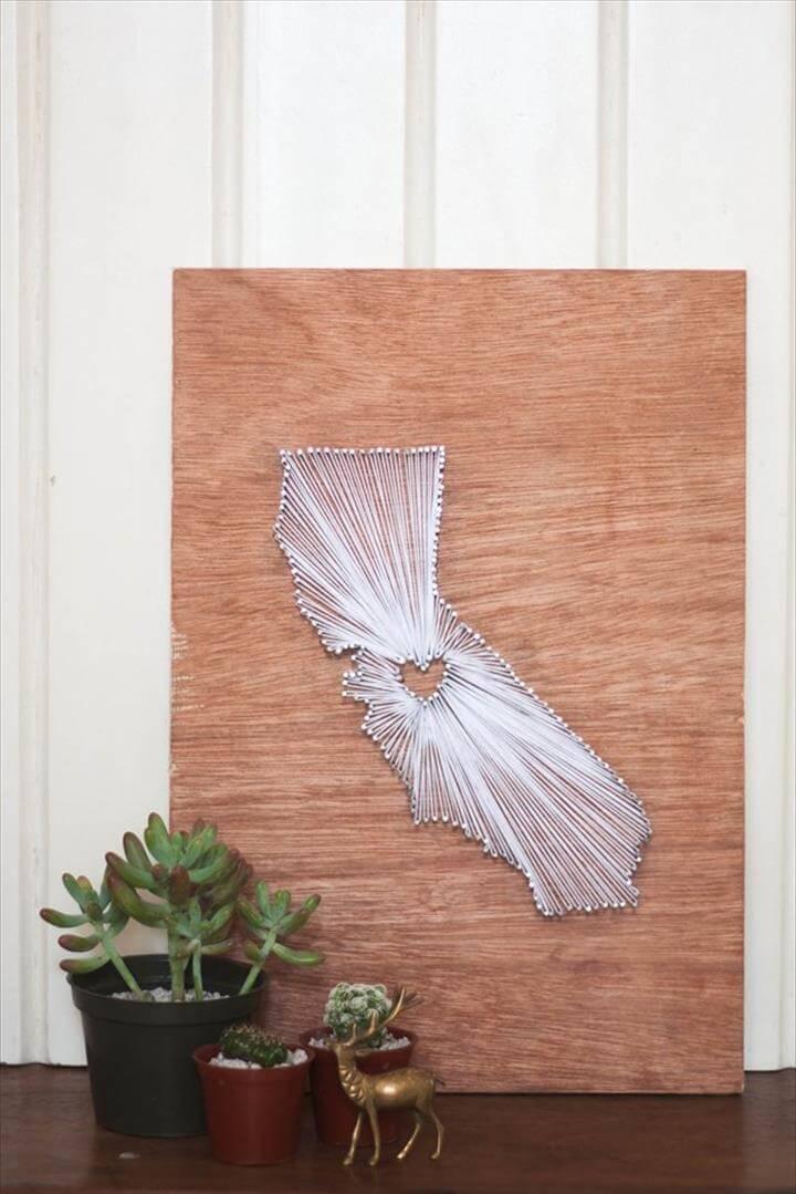 DIY State String Art Tutorial