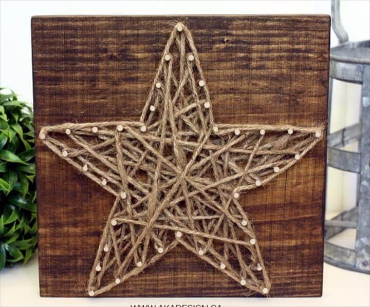 DIY String Art Projects - DIY String Art Star - Cool, Fun and Easy Letters