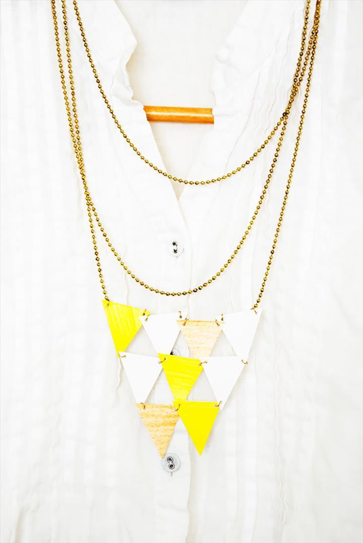 DIY Triangle Paper Necklace