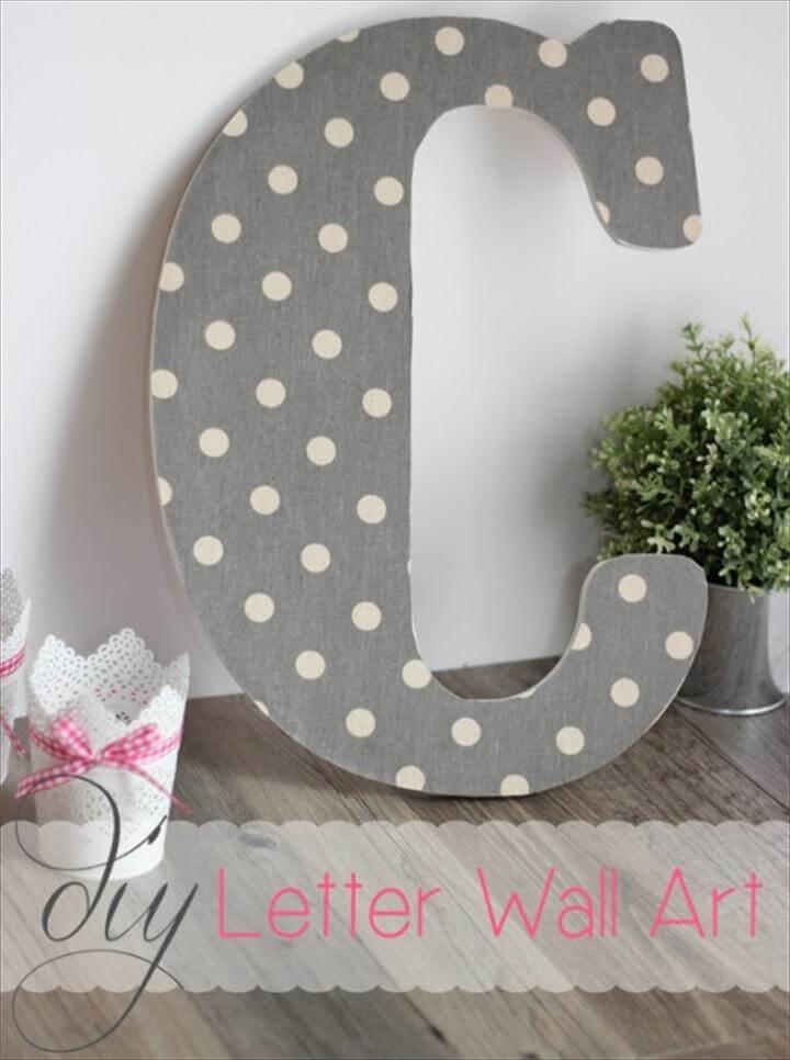 DIY Wall Art ~ Make Pretty Monogram Letters