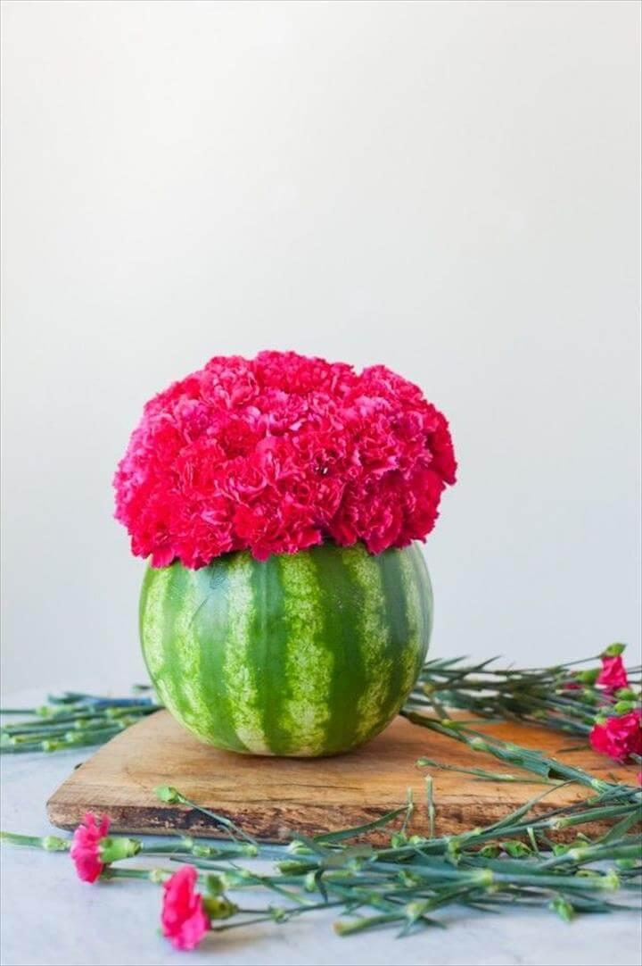 DIY Watermelon Flower Centerpiece