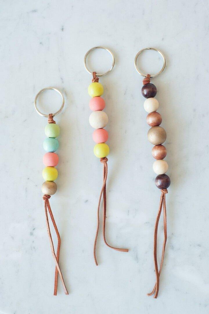 DIY Wooden Bead Keychain 2