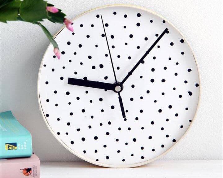 DIY Dotted Wall Clock, dotted clock for wall