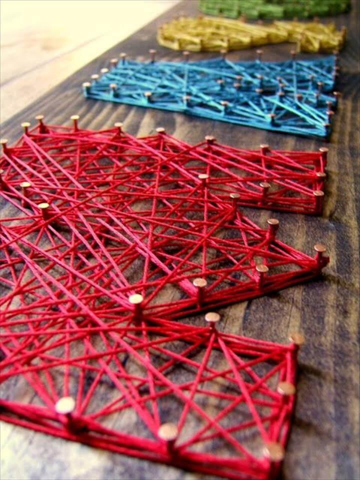 colorful string art