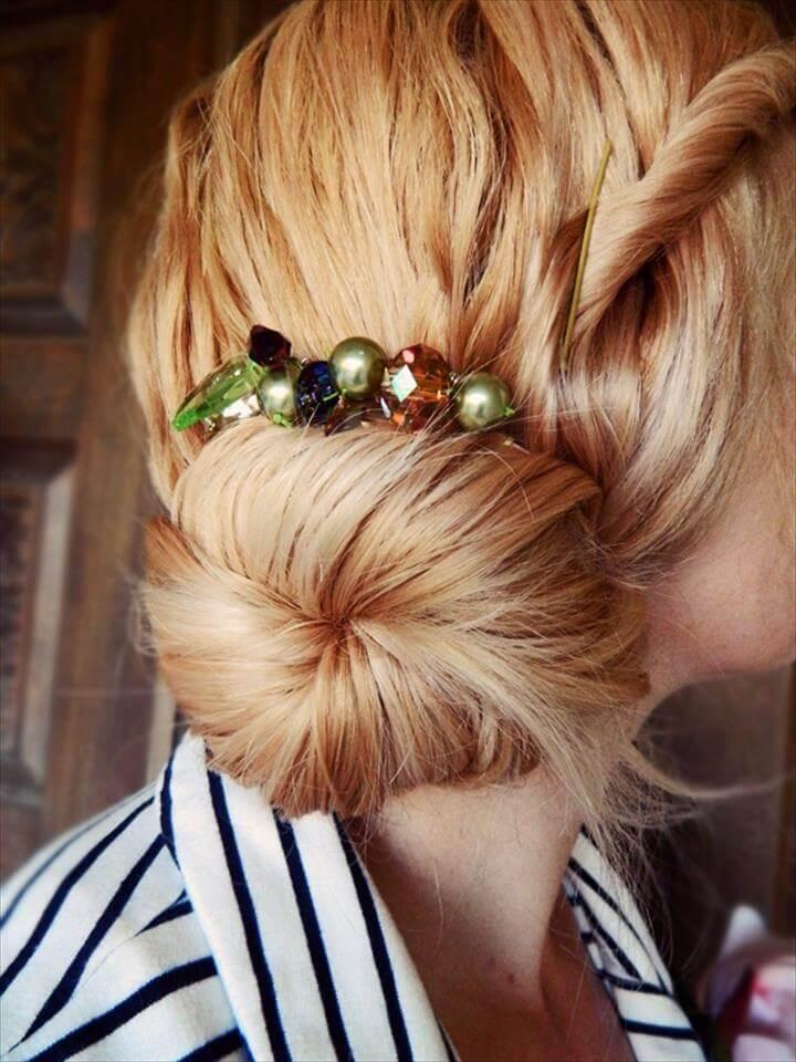 hair comb jewels cool diy